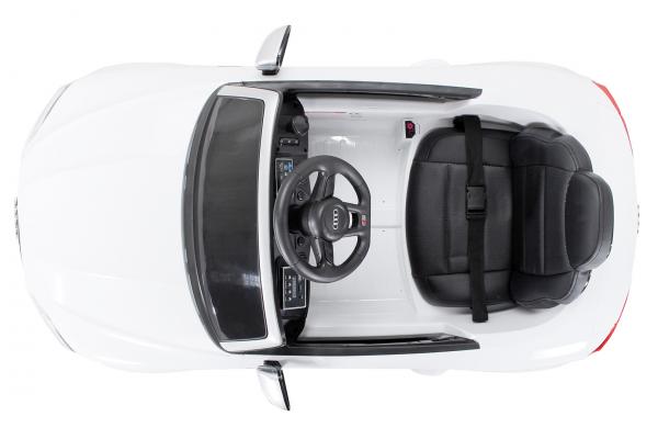 Kinder Elektroauto Audi S5 Cabriolet 2x45 Watt Motor 12V10Ah Batterie Leder Sitz Weiß - Elektro Auto Elektroauto Kinderauto